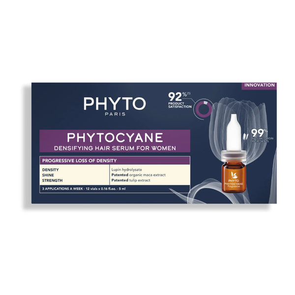 PHYTO PHYTOCYANE Densifying Treatment for Progressive Hair Thinning - Women - 12 Vials 0.169 fl oz