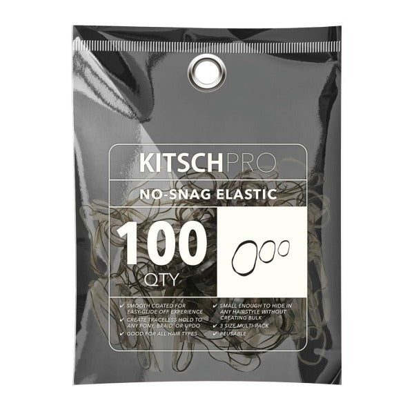 kitsch No-Snag Elastic 100pc - Brown